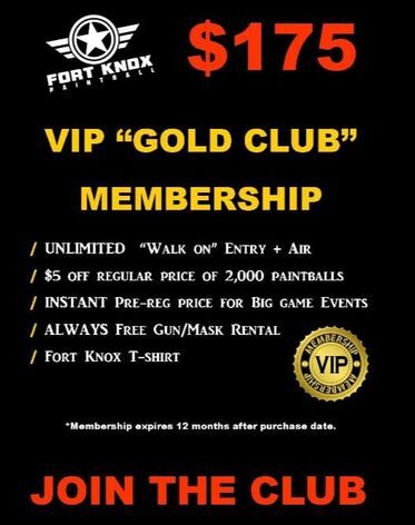 VIP membership fort knox paintball